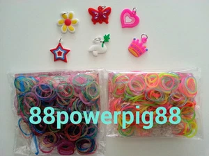 1800 colores mixtos 2 estilos bandas de goma telar D y 48 clips S y 6 dijes vendedor de EE. UU. - Imagen 1 de 1