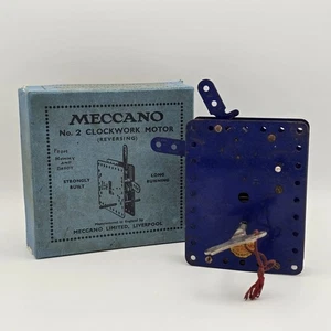 Meccano Clockwork Motor No.2 Vintage Mechanical Toy with Key & Box Working VGC - Picture 1 of 18