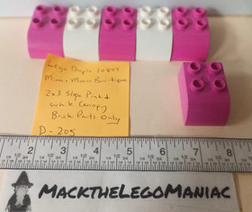 Lego Duplo 10844 Minnie Mouse Bow-tique 2x3 Slope Canopy White Pink Parts Only