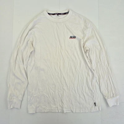 Camisa de skate informal de algodón manga larga básica blanca mediana PALACE Top para hombre Foto 1 de 4