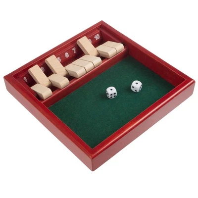 Shut The Box Game Wooden Set – Easy to Learn Math and Strategy Game for All A... - Image 1 of 4