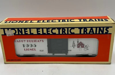 Lionel 6-19938 Christmas Boxcar 1995 Happy Holidays O Gauge Opening Doors NEW - Image 1 of 4