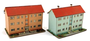 Mamos AWG Wohnblock (2 Stück) Mehrfamilienhaus TT Pappe DDR Vintage - Picture 1 of 5