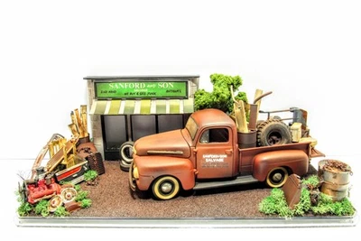 SANFORD and SON 1/24 Diecast 1951 Ford F1 Truck Custom Diorama Display - Image 1 of 4