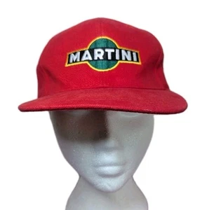 Martini Baseball Cap Hat Adjustable Red With Front Back Logo Racing CH9 - Imagen 1 de 20