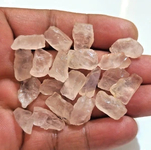 Exquisites rohes 20-teiliges Set Rosenquarz Größe 13-16 mm A+ lose Edelsteine für Schmuck - Bild 1 von 10