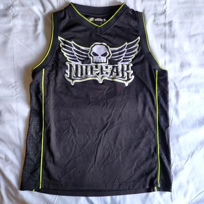 Camiseta sin mangas No Fear Y2K Skull Wings Death Grunge vintage años 2000 negra verde M Foto 1 de 4