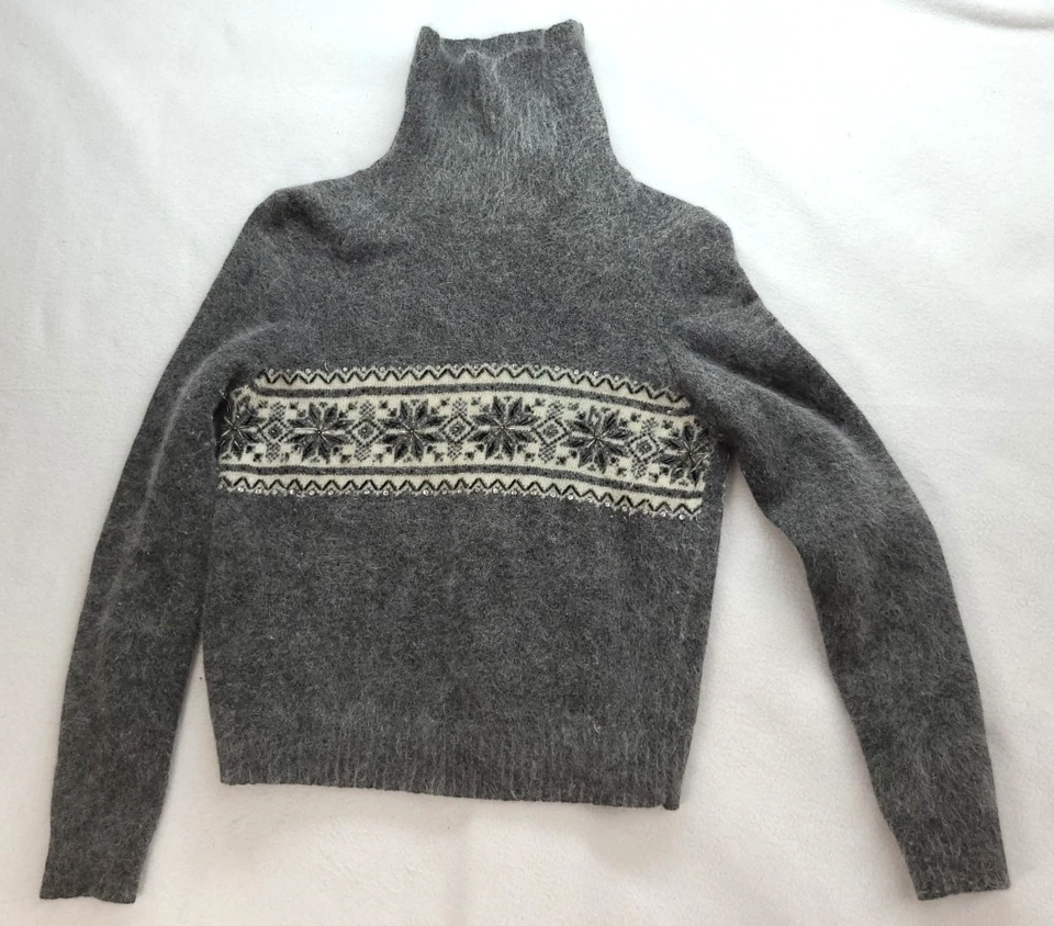 Suéter De Colección Paul Harris Diseño Mujer Pequeño Lana de Cordero Mezcla Angora Embellecido Pequeño Foto 1 de 4