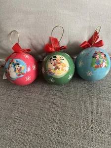 Juego de 3 adornos navideños de colección 2006 Disney Store irrompibles - Imagen 1 de 4