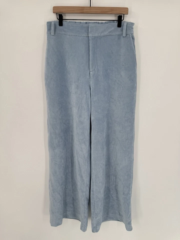 Calça feminina ALO Yoga micro veludo sonhador perna larga tamanho grande celestial - Imagem 1 de 4