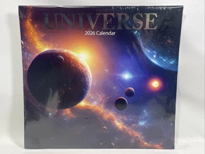 Wandkalender 2026 Universum Weltraum Szenen versiegelt Neu - Bild 1 von 3