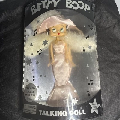 Betty Boop Talking Doll 1998 - 12" - Vestido rosa satinado con boa blanca - Difícil de encontrar Foto 1 de 4