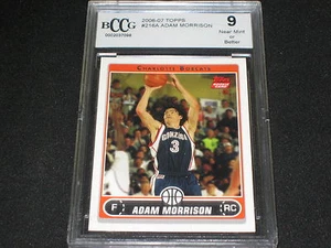 ADAM MORRISON ROOKIE AUTHENTIC NBA BASKETBALL CARD BECKETT BCCG GRADED MINT 10 - Picture 1 of 3