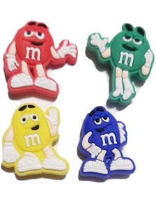M&M's 4 PC Shoe Charm Set! NEW! For Shoes, Bracelets, Crafts and More! - Picture 1 of 2