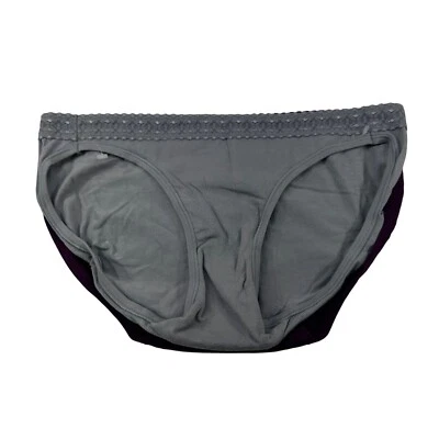 Lot Of 2 Hanes Women's Size 7 Large Panty Brief Hipster 1 Gray 1 Purple NWOT - Image 1 of 4