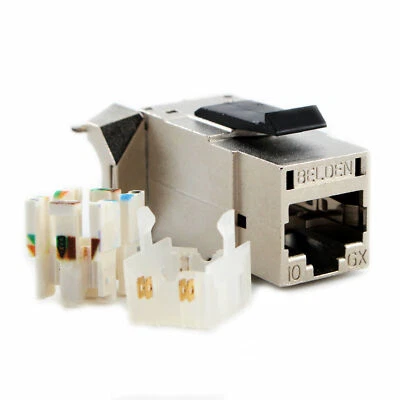 BELDEN RVAMJKSME-S1 Shielded Cat6A Revconnect Modular Jack RJ45 / 10GXS 10G, STP - Image 1 of 4