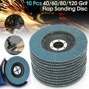 10 PIEZAS DISCOS ALETA 125mm 5" MUELAS ABRASIVAS ARENA LIJADORA 40 60 80 120 16000RPM - Imagen 1 de 7