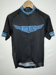 Camiseta de ciclismo Cycology No Bad Days On The Bike | Para hombre | Negra/Azul | Pequeña Rara - Imagen 1 de 9
