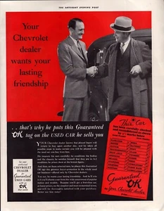 1936 CHEVROLET - Your Chevrolet Dealer wants your lasting friendship Guaranteed - Picture 1 of 1