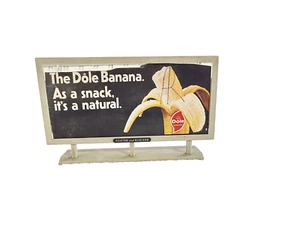 1980s Foster & Kleiser Miniature Billboard Sign Vintage Dole Banana Ad Railroad - Picture 1 of 12