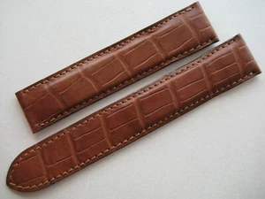GENUINE Cartier WATCH STRAP BAND BROWN REPTILE LEATHER 18.50 mm LUG MODELS - Picture 1 of 12