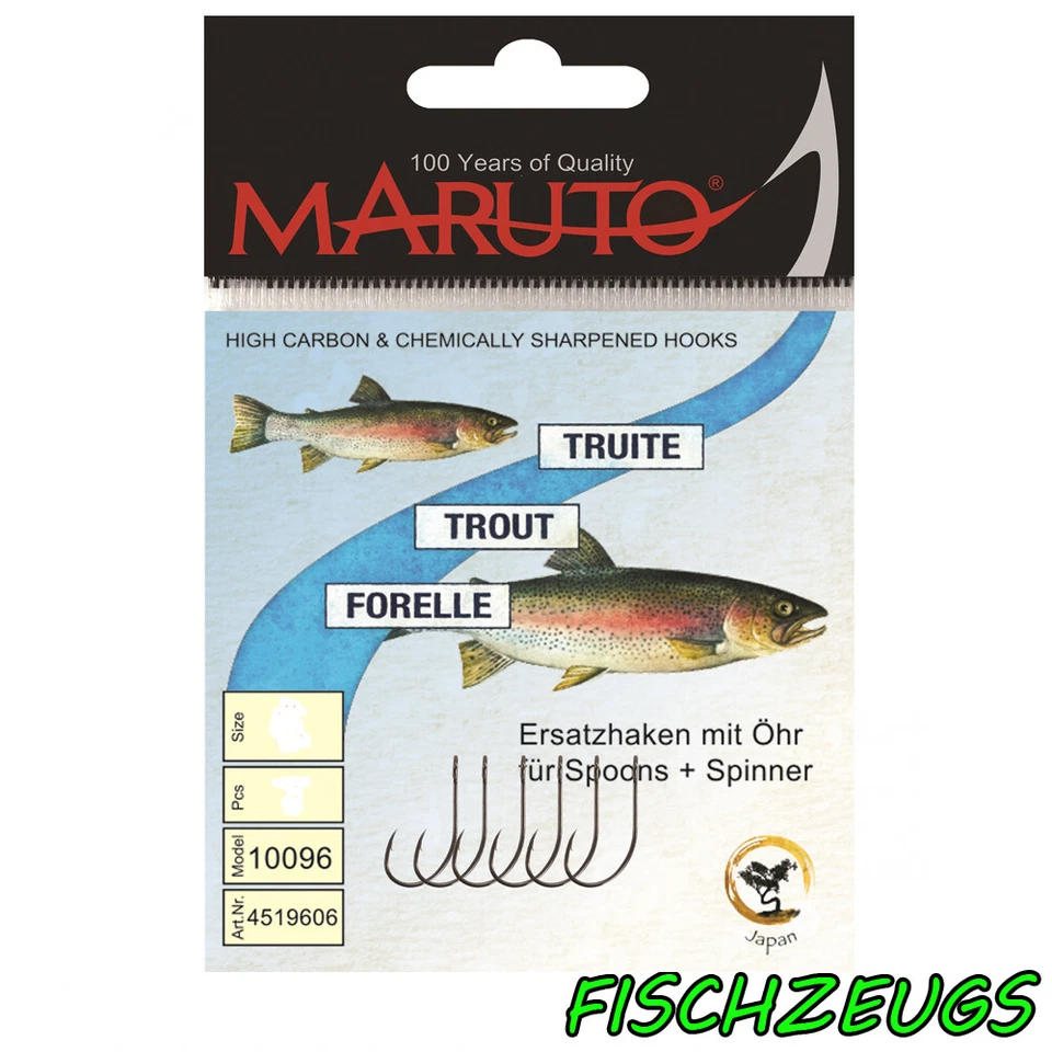 Maruto Spoon Spinner Spoonhaken Haken Angelhaken mit großem Öhr Tungsten Paladin