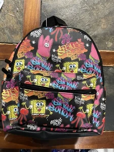 Sponge Bob Schwammkopf Kunstleder Damen Rucksack NEU BioWorld - Bild 1 von 3