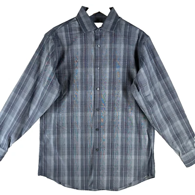 Calvin Klein Performance Regular Non Iron Men Size 15.5-32/33 Check Dress Shirt - Image 1 of 4