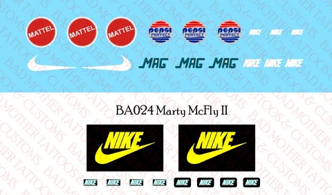 1/6 Hot Toys Back to the Future Marty McFly V2 Improvement Waterslide Decals Cover