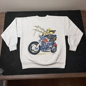Vintage Looney Tunes Sweatshirt Wile E Coyote Harley Davidson 90s Road Runner