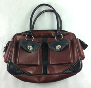 LA PHILIPE Convertible Backpack/Shoulder Bag Brown & Black Leather - Picture 1 of 20