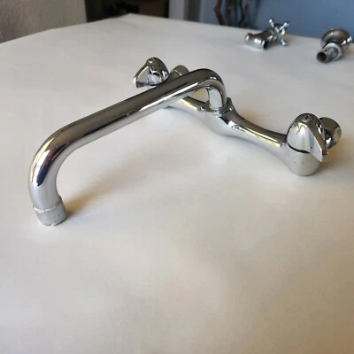 Grifo antiguo vintage grifo y asas acabado cromado latón macizo Foto 1 de 4