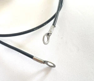 3.0mm Black Vinyl Coated Cable Length with Single or Double Eyelets .Choose Size - Picture 1 of 9