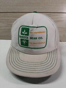 Vtg Dakota Bean Co. trucker hat snap back mesh 10th Anniversary  - Picture 1 of 8