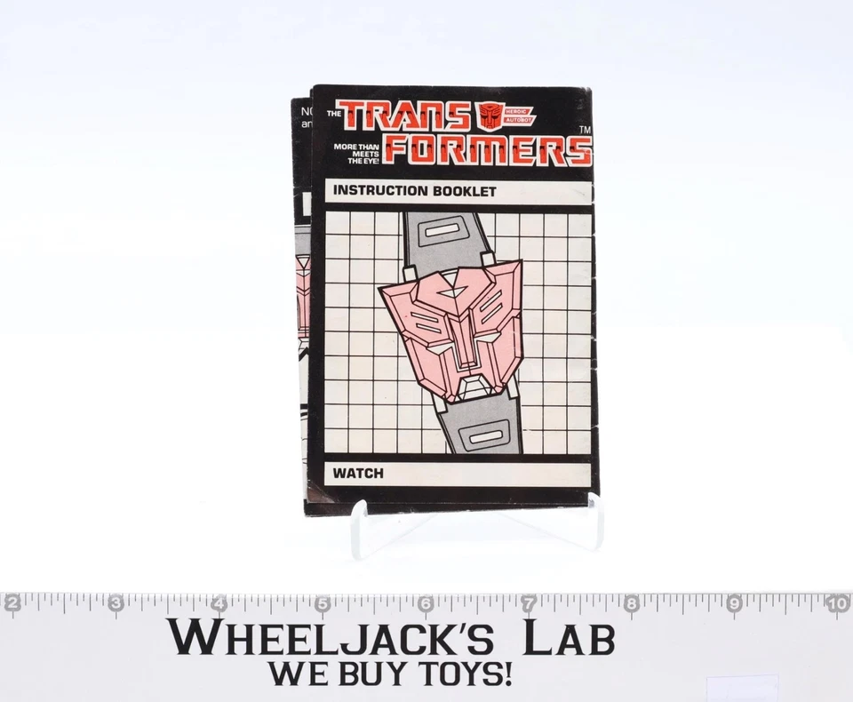 Time Warrior Watch Instructions Manual Booklet 1989 Hasbro G1 Transformers - Image 1 of 1