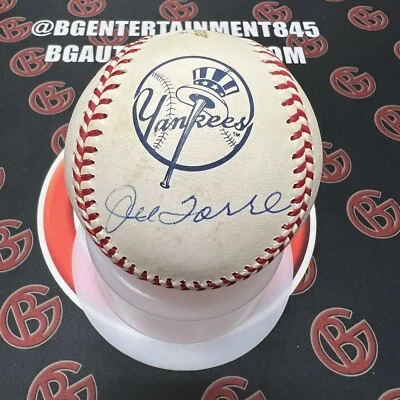 Joe Torre & Bobby Valentine Signed 2000 World Series Logo Baseball Autograph JSA - Image 1 of 4