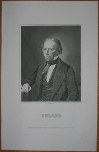 Impresión retrato ca.1860 LUDWIG UHLAND (#108) - Imagen 1 de 1