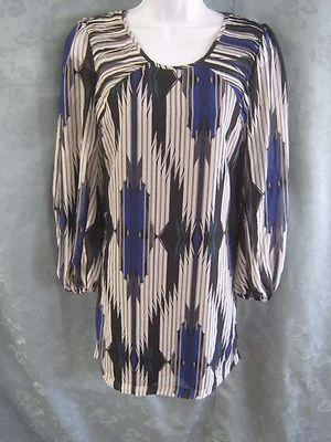 Vestido Fire Los Angeles Talla Pequeña Azul/Negro/Blanco Manga Larga Forrado Transparente Foto 1 de 4