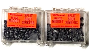 2 PACKS Williamson's 68-Size Midget Split Shot Sinkers 63 Count Package - Picture 1 of 15