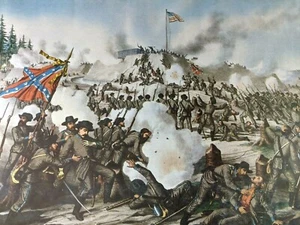 Battle of Fort Sanders Tennessee Civil War Print 20" x 14" Copyright J.B. VTG - Picture 1 of 6