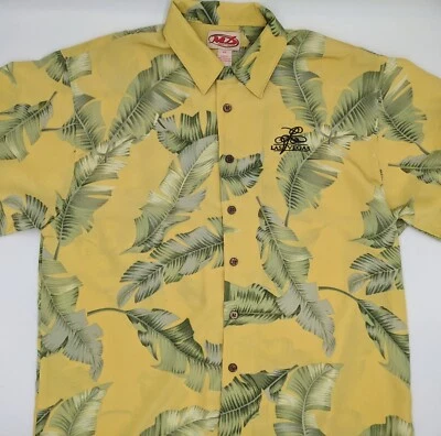 Camisa De Colección Malibu Dreams Para Hombres XL Amarilla Las Vegas Campamento Floral Hawaiano Foto 1 de 4