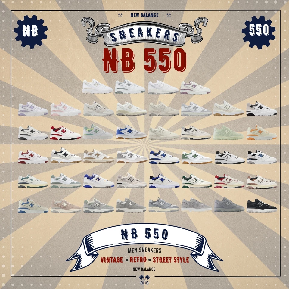 New Balance 550 NB Men / Women / Unisex Casual Lifestyle Shoes Sneakers Pick 1 - Image 1 of 1