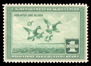 MOMEN: US STAMPS #RW4 DUCK MINT OG H XF LOT #71100 - Picture 1 of 3