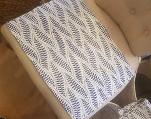 Set Of 4 Fabric Placemats With Blue Fern Style Design By Coachhouse Company - Picture 1 of 2