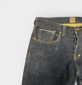 Prps Mens Blue Selvedge Donwan Harrell Hand bruised Denim Size 32 - Picture 1 of 16