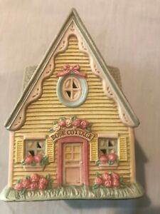 k Midwest Of Cannon Falls COTTONTAIL LANE Lighted Rose Cottage Easter Collectibl