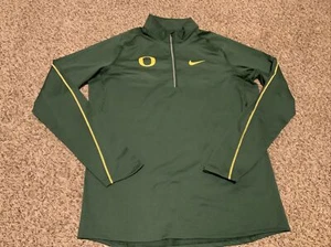 Oregon Ducks Nike Green 1/2 Zip Men’s Size: Medium NWOT Pullover Shirt - Picture 1 of 4