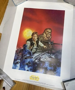 Litografía firmada por Han Solo y Chewbacca Dave Dorman de Star Wars numerada 801/1500 - Imagen 1 de 13