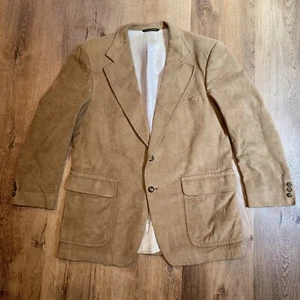 Vtg 70s Belridge Blazer Jacket Mens Suede Suit Sport Coat 1970s Disco 44 Short - Picture 1 of 21