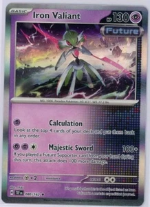 Pokemon Juego de Cartas Coleccionables Iron Valiant 080/162 Fuerzas Temporales Holo Raro - Imagen 1 de 1
